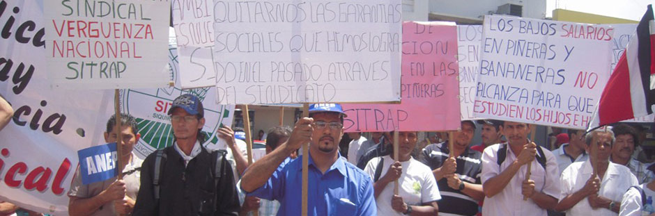 Demonstration organisiert von der Gewerkschaft SITRAP